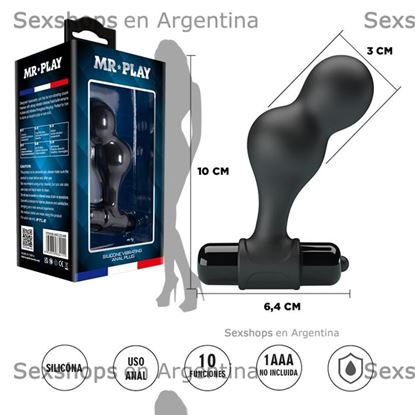 Plug anal con vibracion y 10 funciones